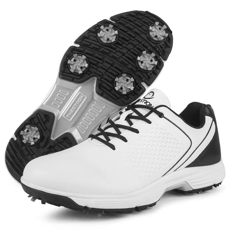 Men Professional Golf Shoes Spikes Waterproof Breathable Golf Sneakers Mens Golf Trainers Golf Shoes for Men Large Size 39-49