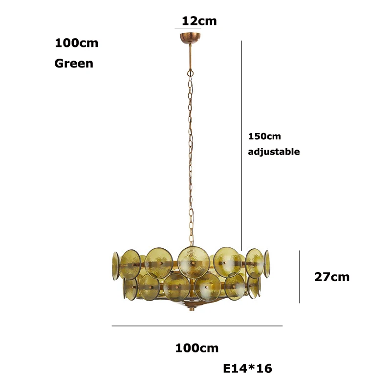 Lorenzo Kroonluchter Italiaanse Amber Groen Wit kunstglas verlichting E14 bauhaus lamp Voor Woonkamer design thuis keukeneiland verlichting