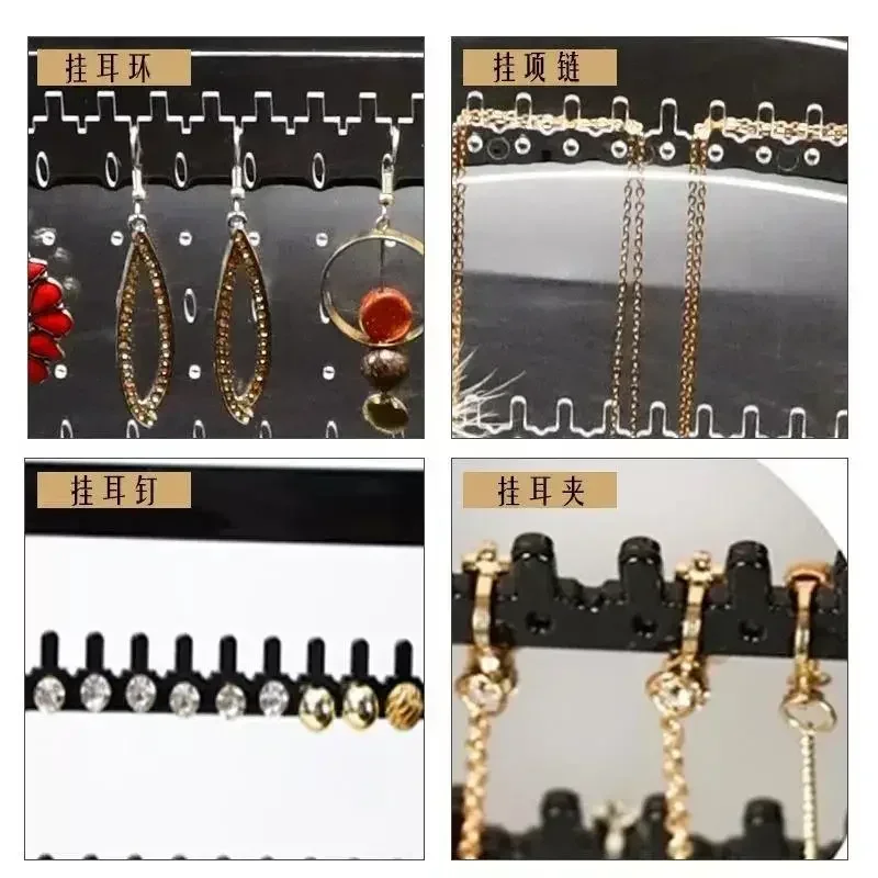 Transparent Multifunctional Jewelry Box Dustproof Display Stand Three-dimensional Large Capacity Necklace Earring Storage