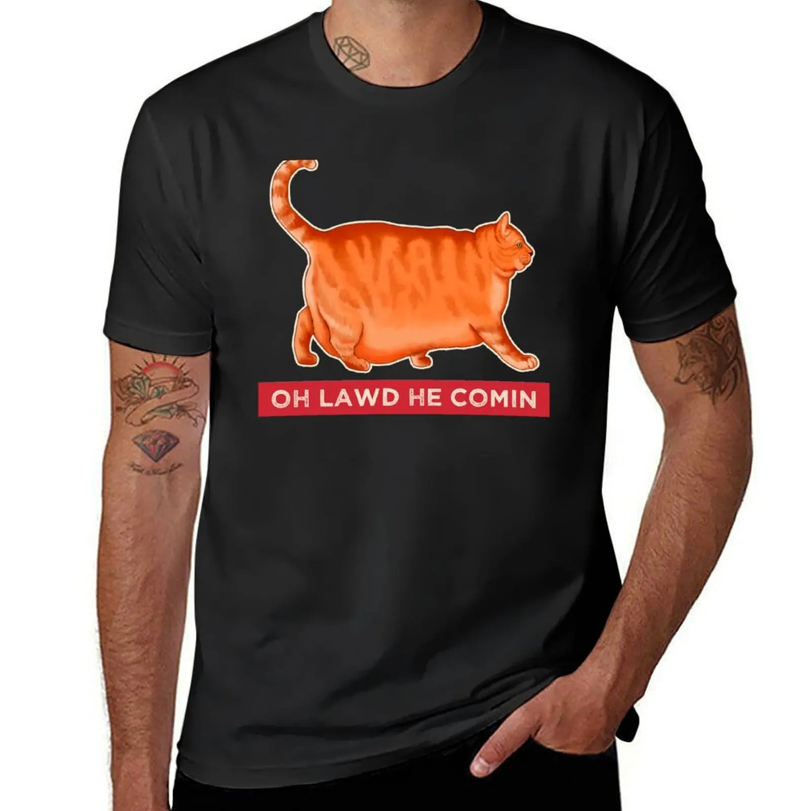 Chonk Cat Meme T-Shirt for a boy quick drying blacks mens clothes