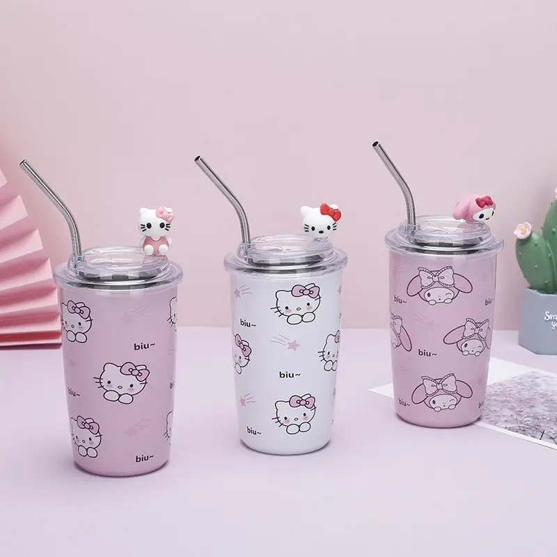 

Sanrios Girl Thermal Cup Hello Kittys Cartoon Cup Thermal Outdoor Portable New Style Fashion Trend Hot Sale Birthday Present