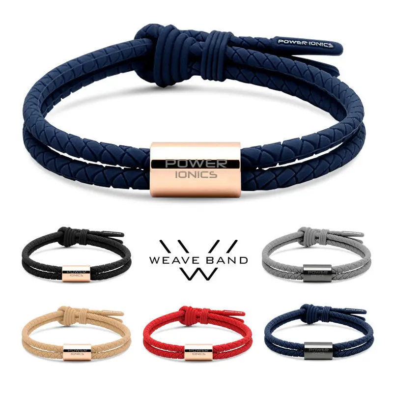 

POWER IONICS Fashion Woven Hand Red Energy Rope Trend Mineral Negative Ions Chain Link