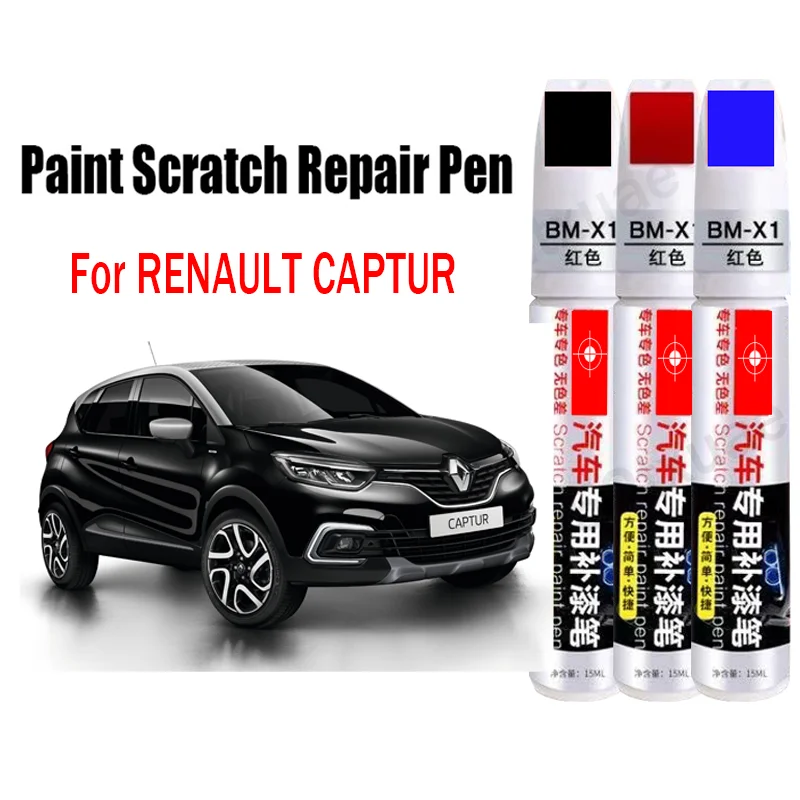 Car Paint Scratch Repair Pen for RENAULT CAPTUR Car Touch-up Paint Pen Scratch Remover Car Accessories White Black Red Blue Grey