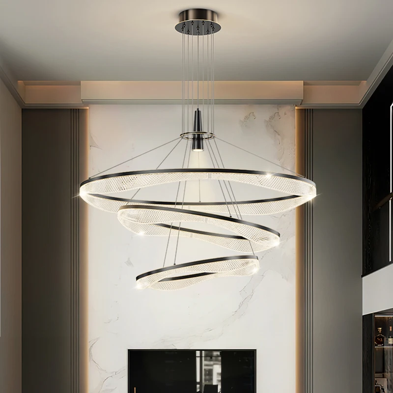 ديكور المنزل الحديث حلقة أدى أضواء قلادة ضوء مصابيح لغرفة المعيشة الثريات لغرفة الطعام شنقا ضوء الإضاءة الداخلية #2