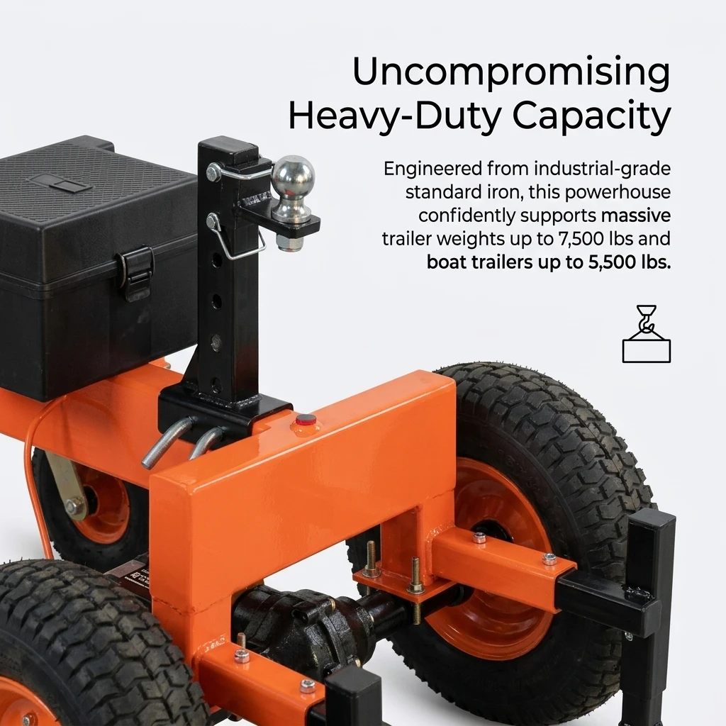 Power Caravan Mover, 3000KG 7000LBS Electric Trailer Hitch, 800W Motorized Tug for Boat, Adjustable Ball Tool for Camping