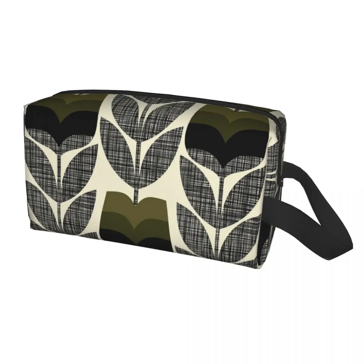 Custom Rose Bud Moss Orla Kiely Print Toiletry Bag for Women Cosmetic Makeup Organizer Lady Beauty Storage Bags Dopp Kit Case