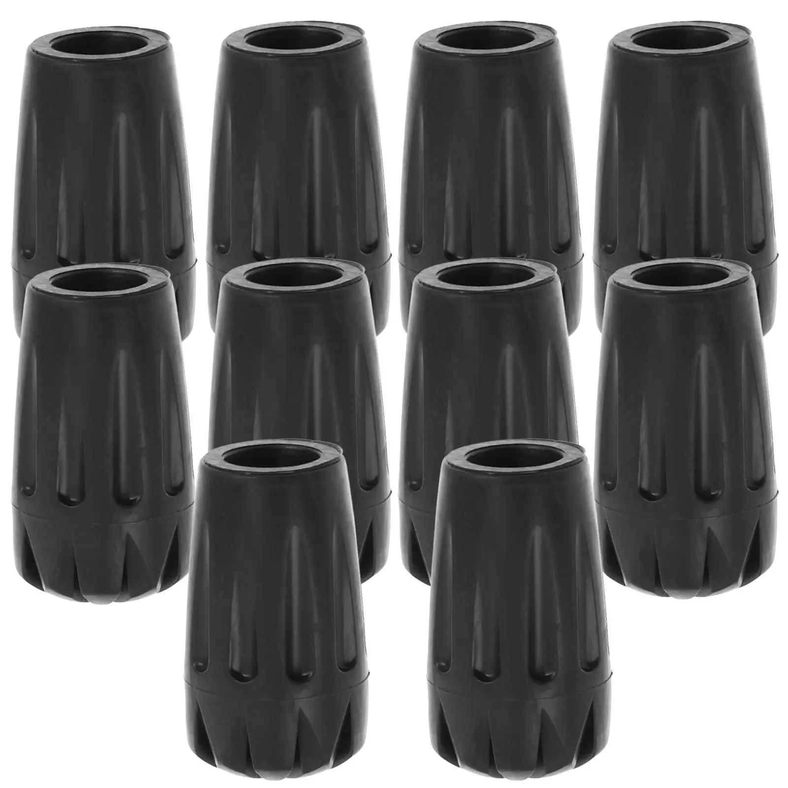 

10 Pcs Trekking Pole Tips Walking Stick Covers Replacement Hiking Gear PVC Anti Slip Durable Round Edge Stability