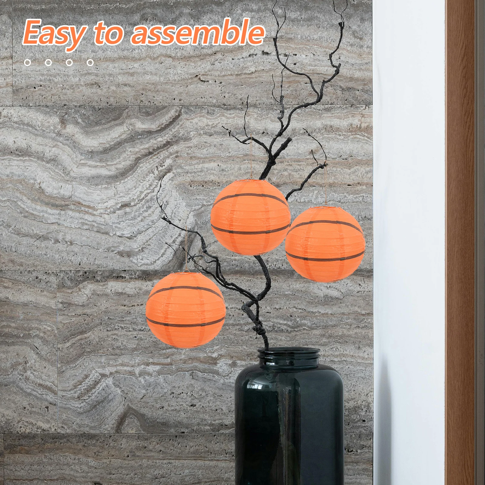 

3Pcs Sports Themed Party Lanterns Decorations for Birthday Classroom Events and Celebrations Hanging Lanterns Lantern Decor