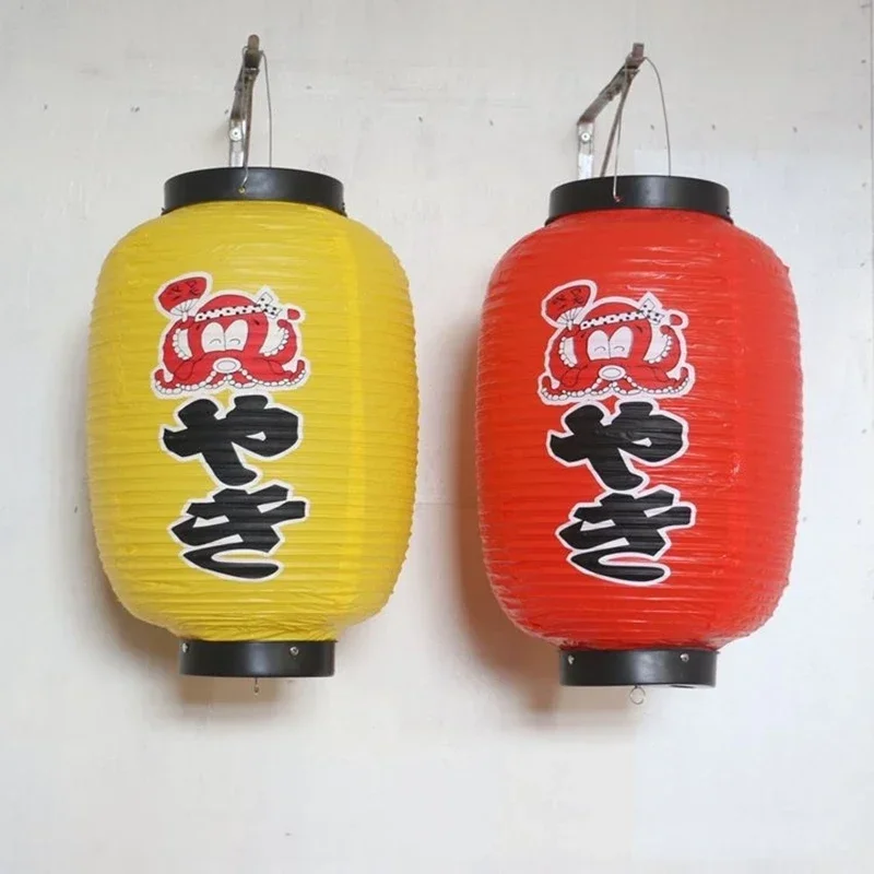 RED YELLOW Takoyaki Lantern Outdoor Waterproof PVC Japanese Restaurant Lantern Advertising Lanterns Restaurant Decor