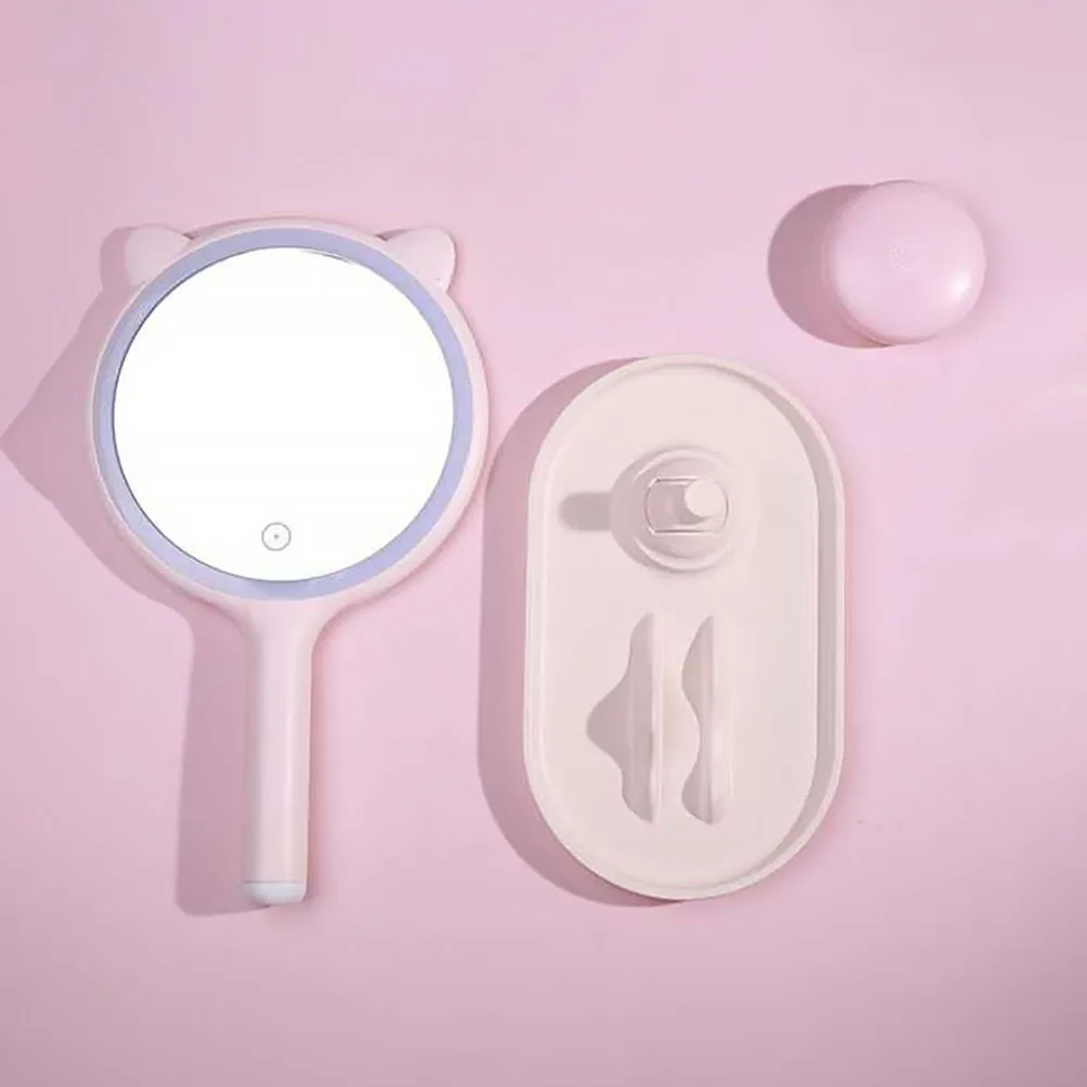 Led Lighted Makeup 360° Adjustable Vanity Mirror For Bedroom Dressing Table, Girl Mirror, Desktop Led Mirror,