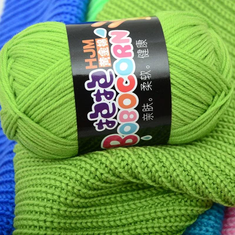 1 Stück 50 g Handstrickgarn aus Milchbaumwollmischung, Kammgarn, Häkelgarn zum Stricken von Regenbogen-Linienfäden, gestrickt, DIY-Amigurumi