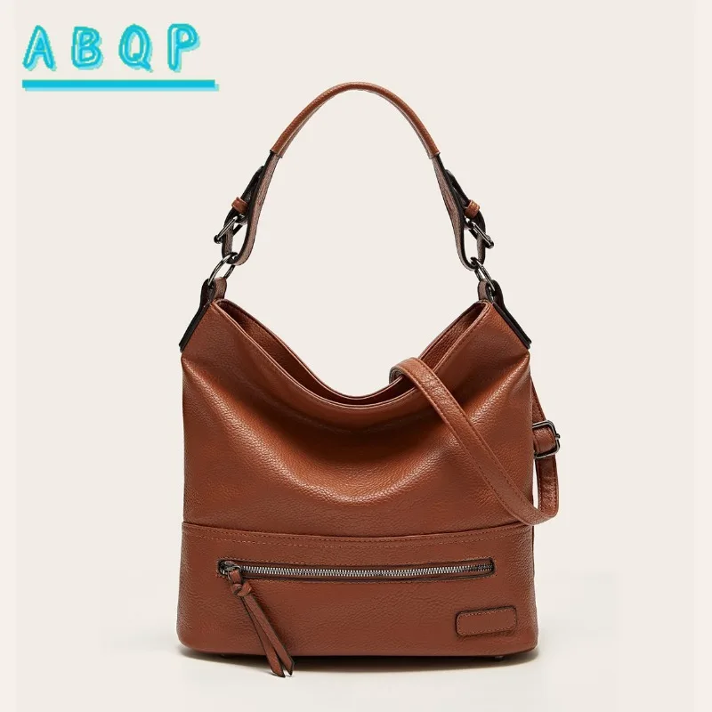 

Сумка на плечо, большая вместительная женская новая простая сумка через плечо под мышками, пригородная большая сумка, повседневная сумка из мягкой кожи