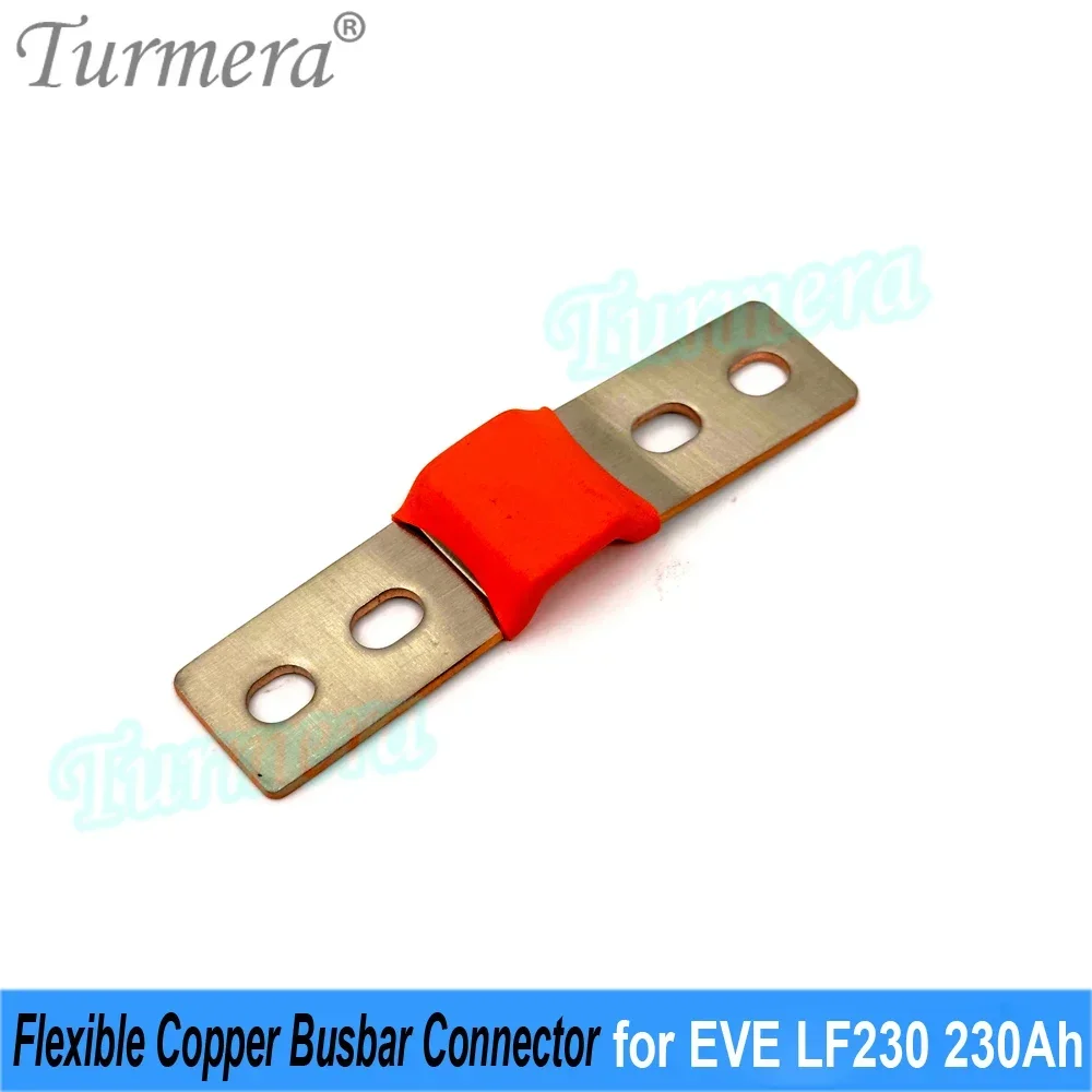 Turmera 12V Lifepo4 Battery Flexible Busbar Copper Connecter Hole to Hole 42mm 2mm 400A for EVE LF230 230Ah Lifepo4 Battery Use