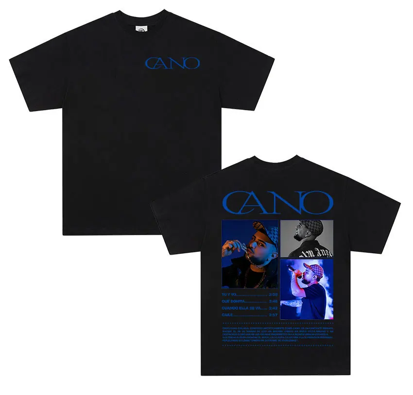 Rapper Cano Triana Tour 2025 Album Graphic Tshirt Men Hip Hop Gothic Punk T-shirt Vintage Oversized Short Sleeve Tees Streetwear - view 4