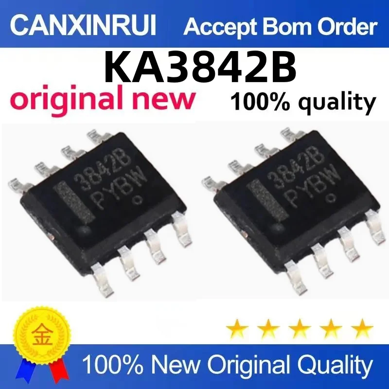 (100 piezas) KA3842B KIA3842P Controlador de modo de corriente de alto rendimiento DIP-8