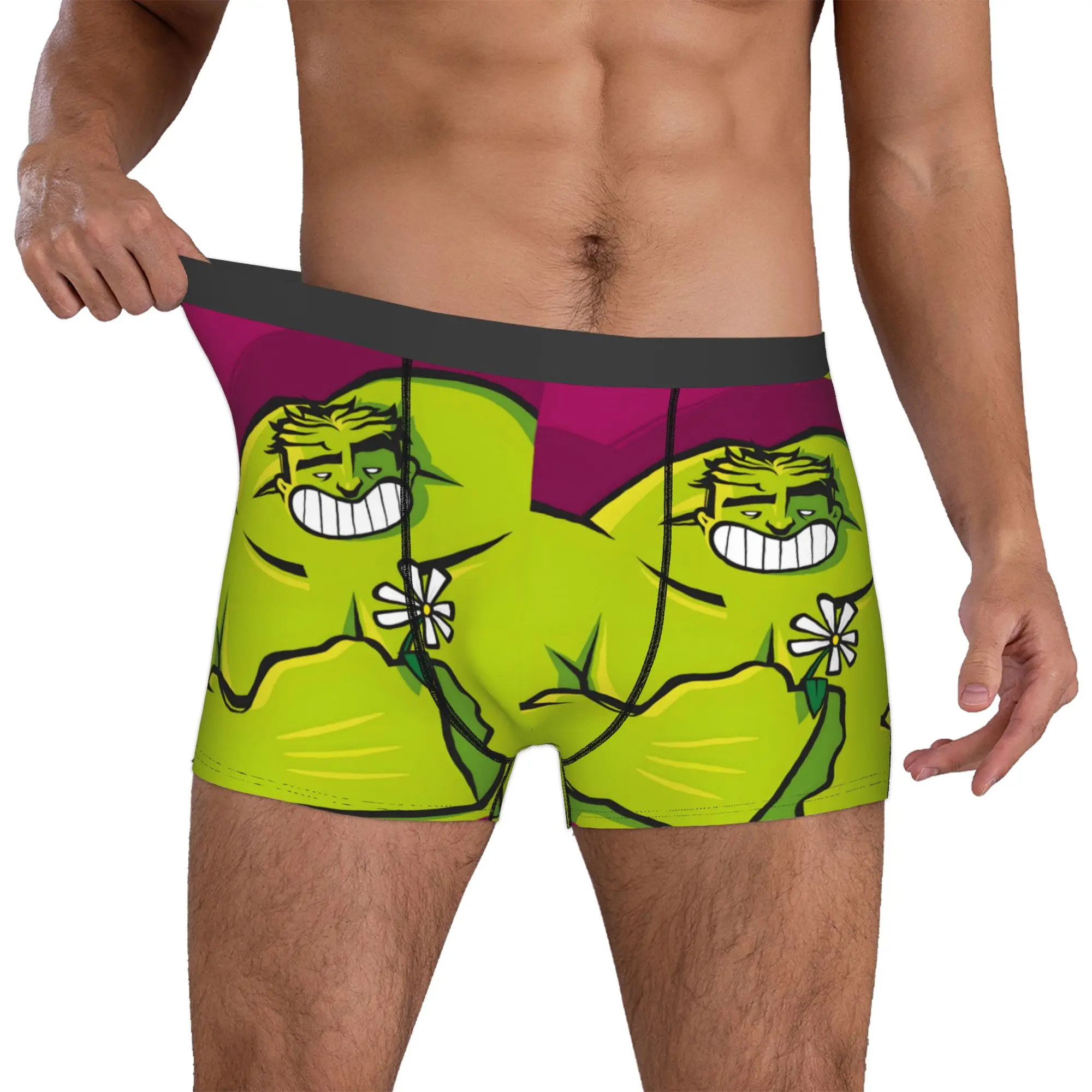 

Custom H-Hulk Comic Art Underwear Men Printed Boxer Shorts Panties Briefs Breathable Underpants
