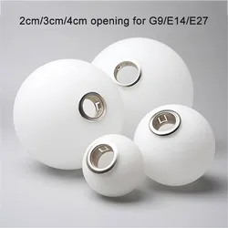 G9 Glas Lampenschirm Frosted White Lampenschirm Ersatz Post Globe Round Ball Lampenabdeckung für G9 Schraubenhalter Anhänger Wandleuchte