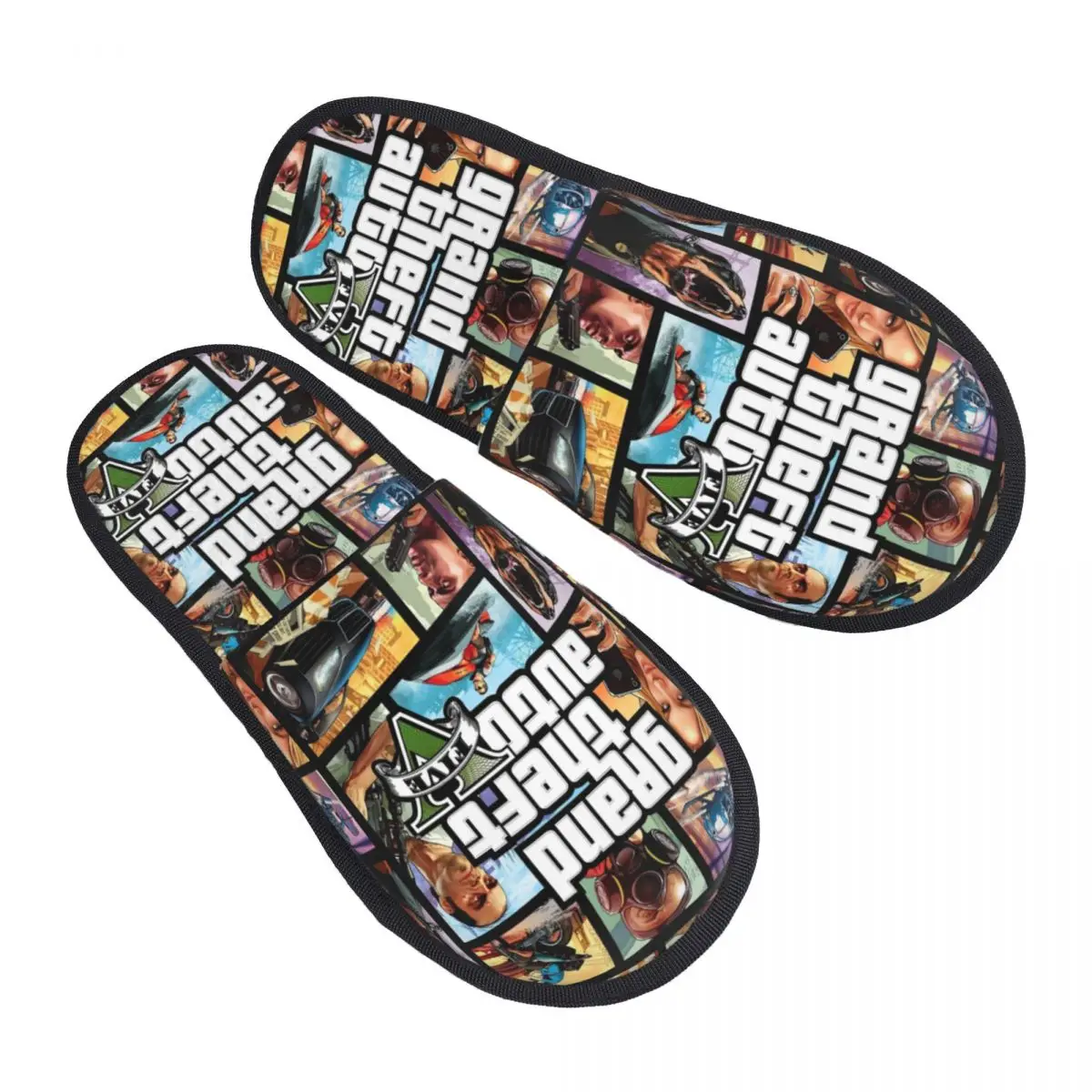 Pantofole personalizzate Grand Theft Auto Collage Guest per camera da letto donna Adventure Game GTA House Slipper