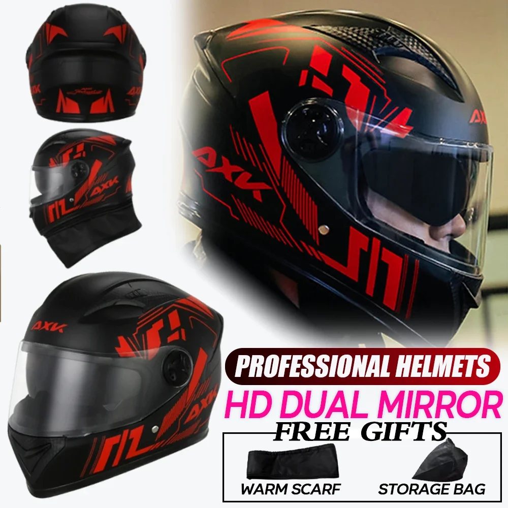 Motorradhelm, professionelle Offroad-Motorradhelme, Doppellinse, Innenvisier, DOT-zugelassener Sicherheitshelm für Erwachsene, Four Seasons