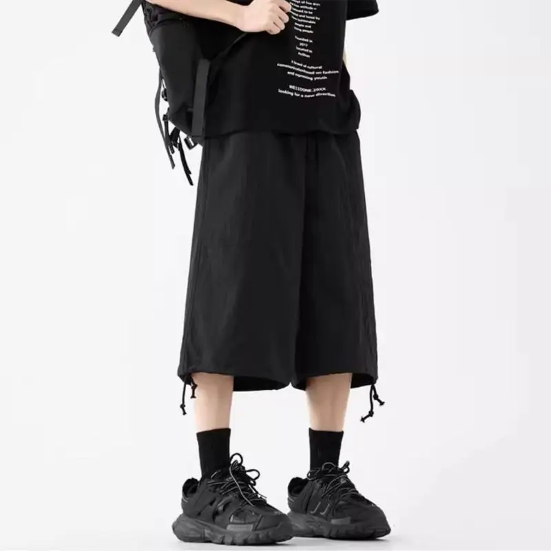 

plus Size Men's Casual Pants Summer Thin Style Loose Fit Workwear Shorts Trendy Brand Comfortable Polyester Fiber Straight Leg