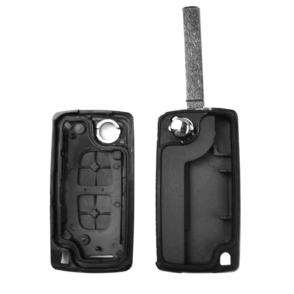 Para Peugeot 308 207 307 3008 5008 807 para Citroen C2 C3 C4 C5 C6 C8 llave de coche funda con mando a distancia 2 botones CE0523 CE0536