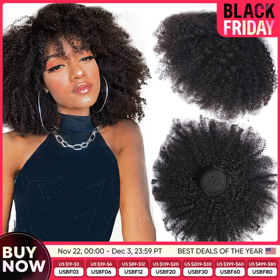 Brazilian Afro Kinky Curly Human Hair Bundles 4b 4c Afro kinky Bulk Human Hair Weave Bundle Deal Hair Extensions Wholesale Yarra