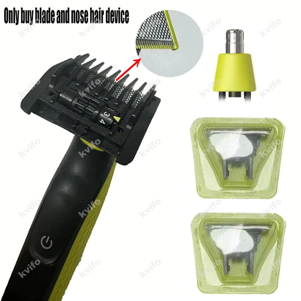 KVIFO Nasenhaarschneider, Edelstahl, Nase und Ohr für eine Klinge und Oneblade QP--2520/2630/2724/6510/6520/6531