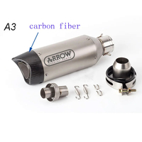 Universal 51mm Motorcycle Arrow Exhaust Pipe Carbon Fiber Exhaust Escape Modified Muffler DB Killer For R3 Z900 GSX750R K8 R6