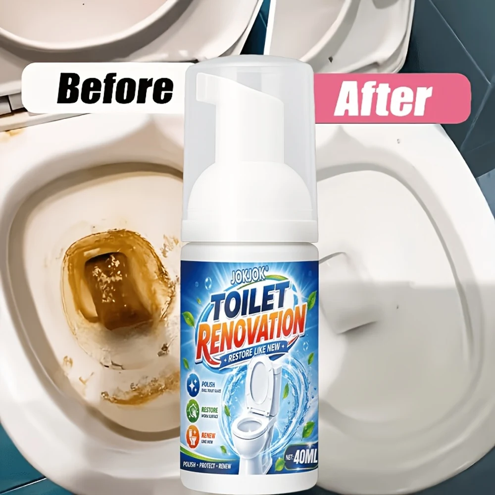 Green Foam Toilet Renovation Cleaner Spray, Upgraded Deep Cleaning Formula, Quickly Break Down Urinary Scale And Stubborn Dirt, view 6