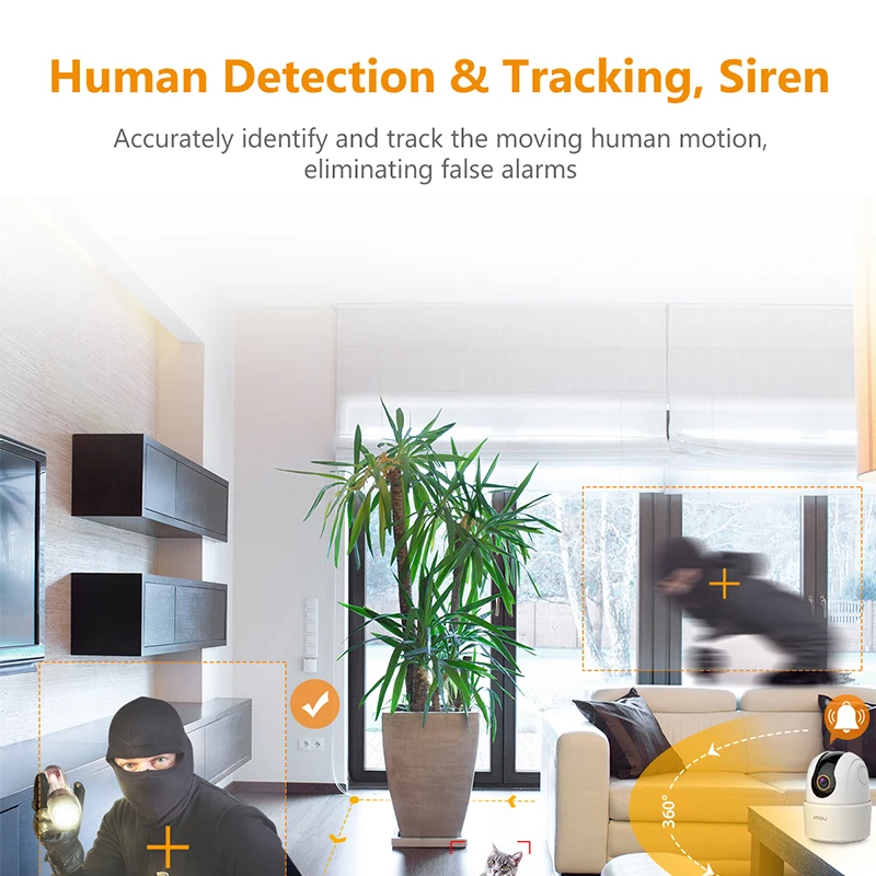 Imagem -03 - Imou-câmera ip Indoor com App Ranger 2c 5mp 360 ° Ptz Bebê Animal de Estimação Cachorro Cctv Conversa Bidirecional Visão Noturna Segurança Doméstica