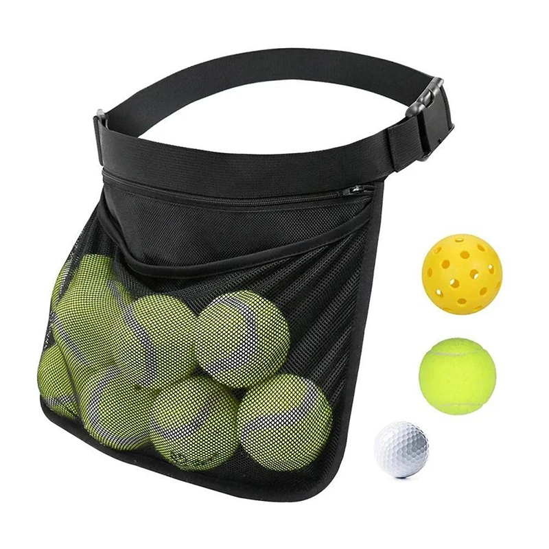 Tennis Pickup Bag Pique Ball Sports Bag Single Practice Ball Bag Portable Storage Waist Bag