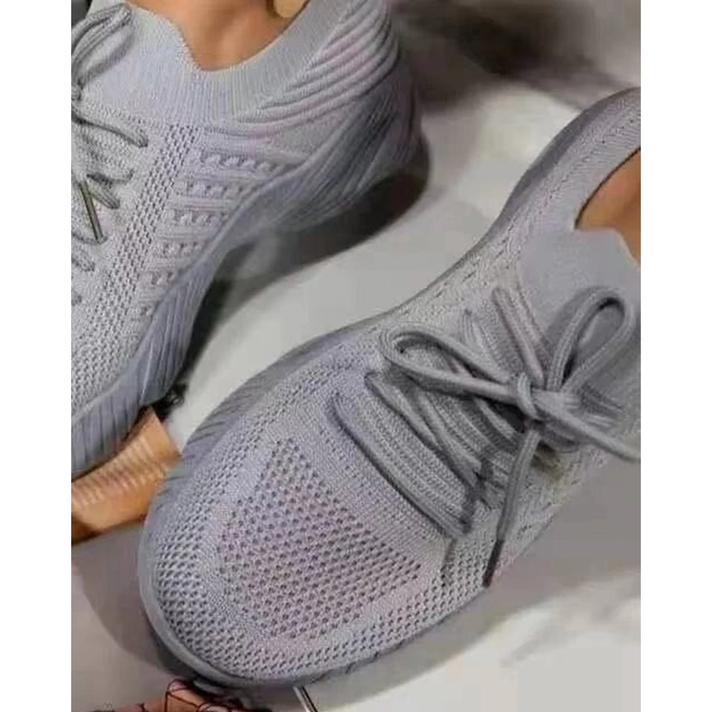 Women Spring Autumn Breathable Mesh Lace Up Soft Sneakers Femme Fashion Casual Round Toe Going Out Sports Cheep Running Shoes