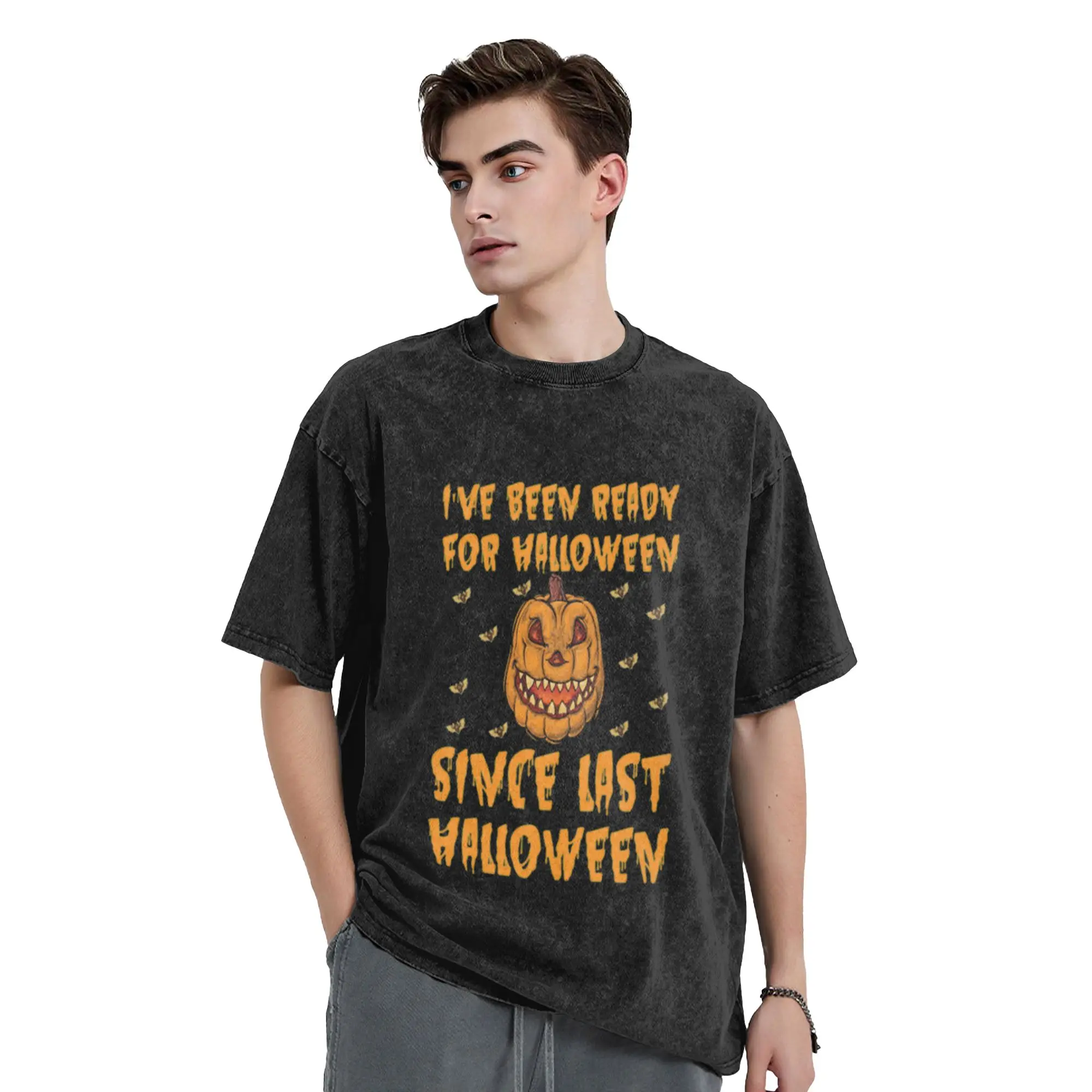 Ready For Halloween Since Last Halloween  Unique Stylish A Vintage Oversized Cotton Unisex T-Shirts
