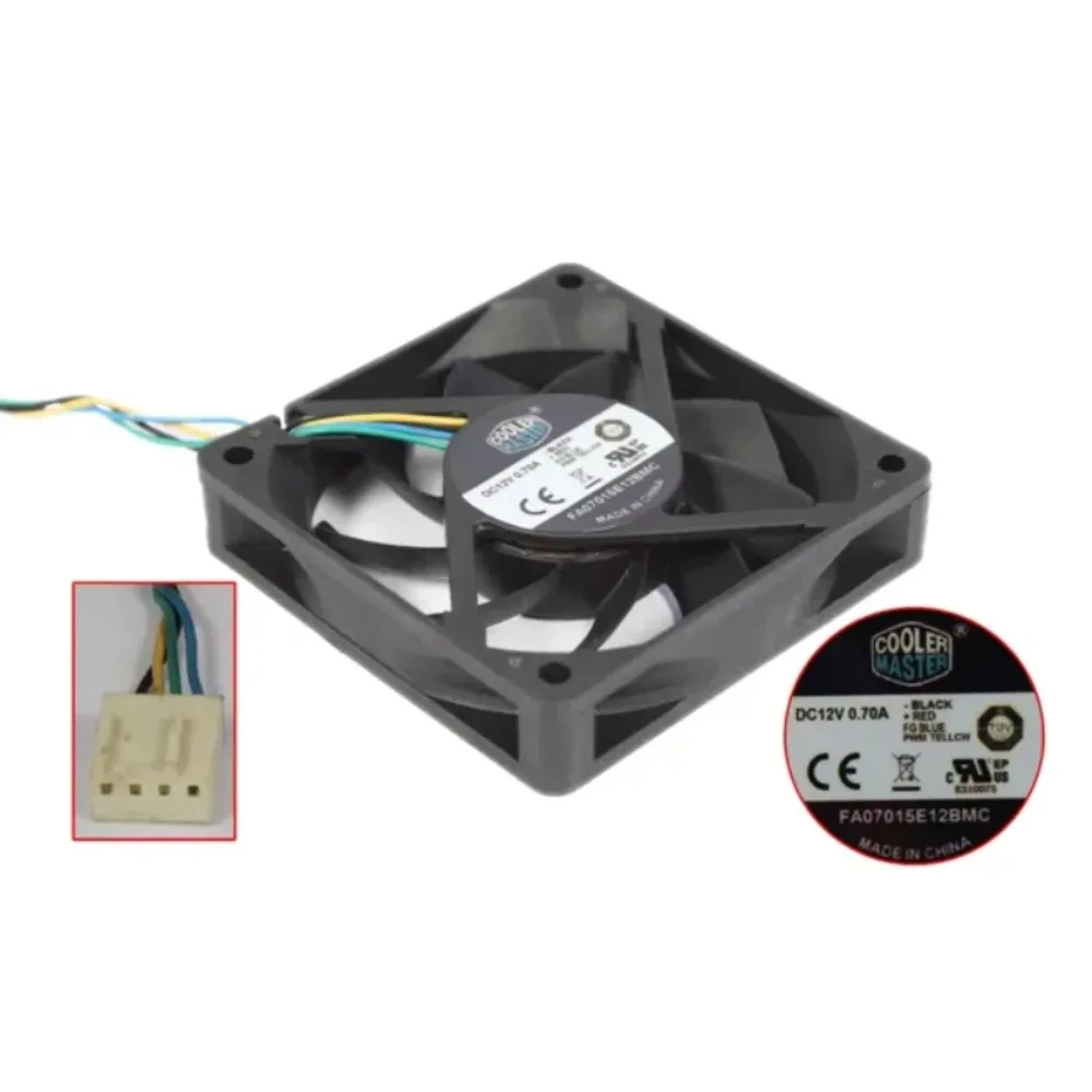 

Cooler Master FA07015E12BMC DC 12V 0.7A 70x70x15mm 4-проводной охлаждающий вентилятор