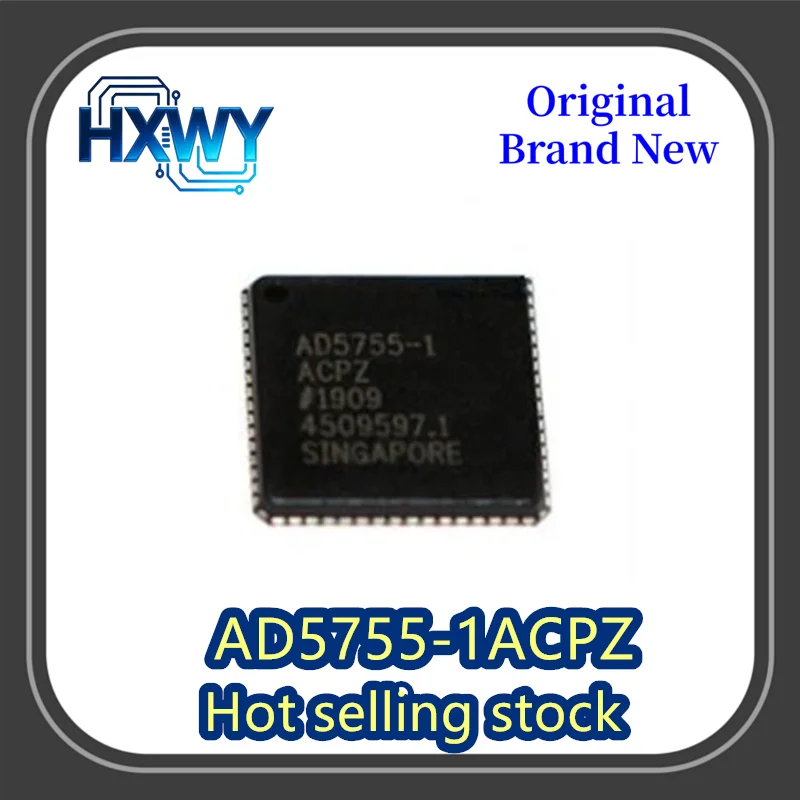 

(1/10 piece) AD5755-1ACPZ AD5755 packaged LFCSP64 digital-to-analog converter brand new and original.