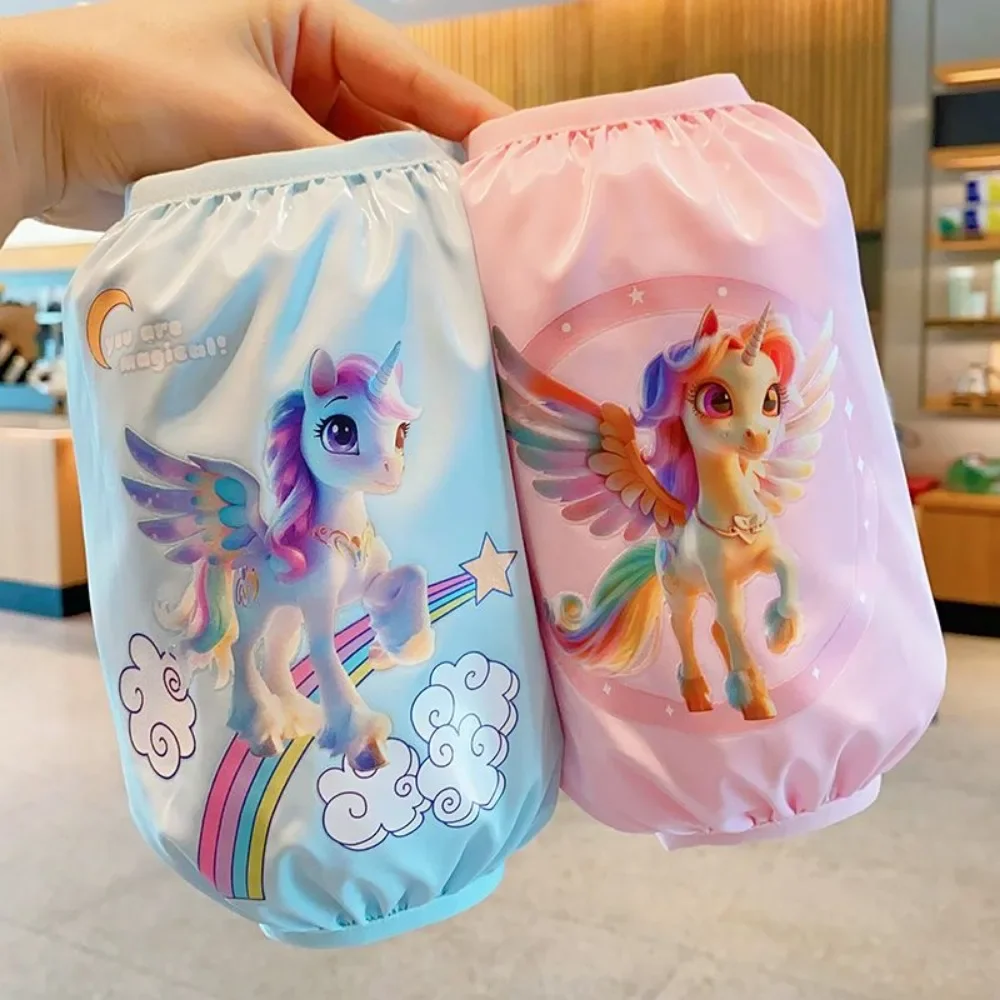 My Little Pony 2-7 ปีการ์ตูนกันน้ํา Oversleeves ทําความสะอาด Anti-สกปรกแขนเสื้อ Cuff ป้องกันของขวัญ