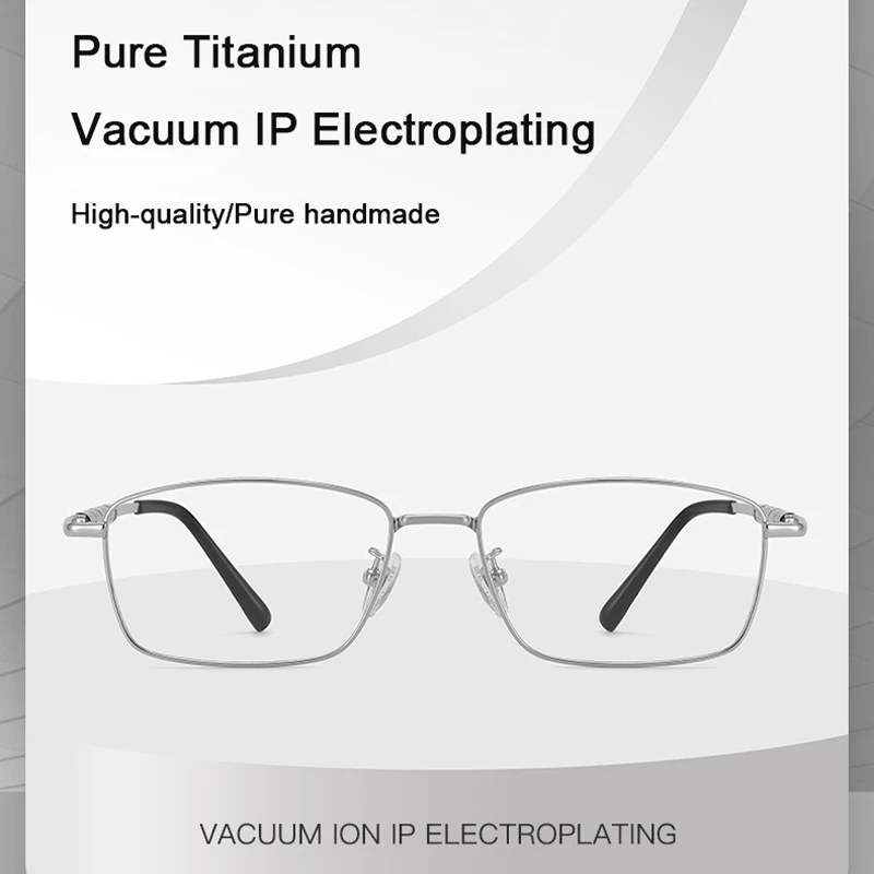 Replica di marca Occhiali di design tempio di bambù Occhiali da vista da uomo in titanio puro con mezza montatura Occhiali da vista casual di tendenza