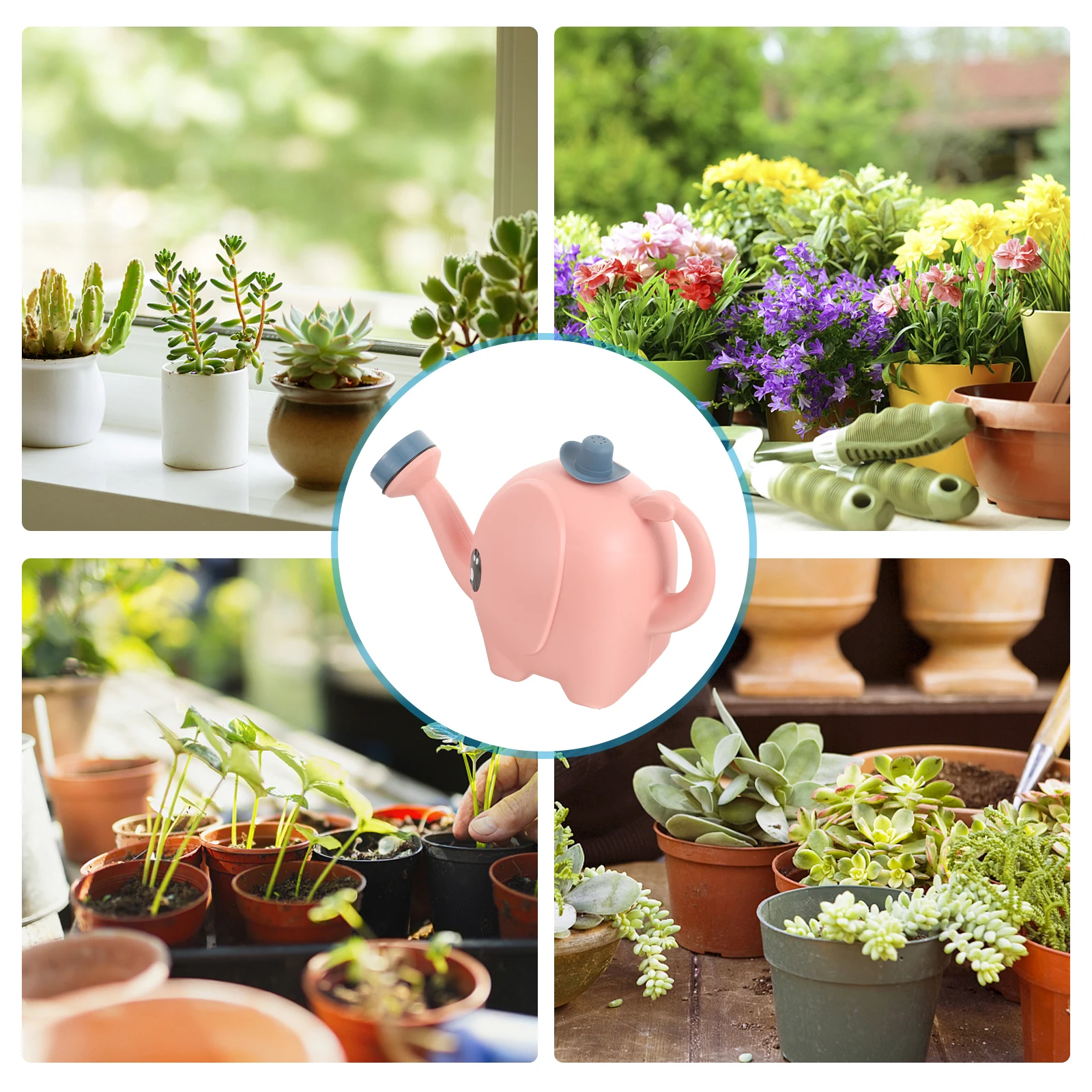

Elephant Watering Can Large Capacity Plastic Pot Lid Garden Sprinkler Plants Flower Gardening Tool