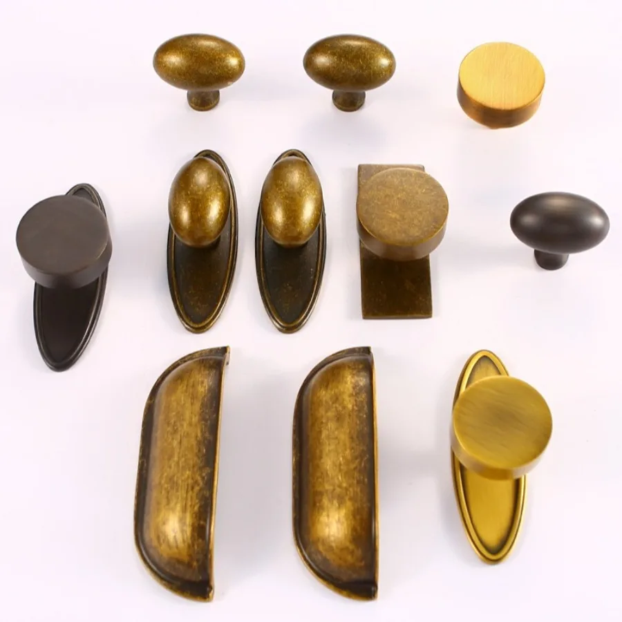 

Nordic Vintage Brass Knobs and Handles for Drawers Bronze Kitchen Cabinet Handles Hardware Fitting Handles for Furniture