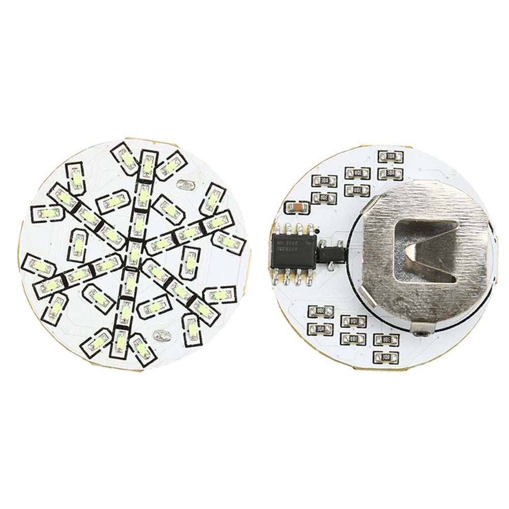 Lámpara de copo de nieve simulada de 8 modos, lámpara de Control magnético de copo de nieve, Mini lámpara decorativa redonda de 26mm, magnetrón