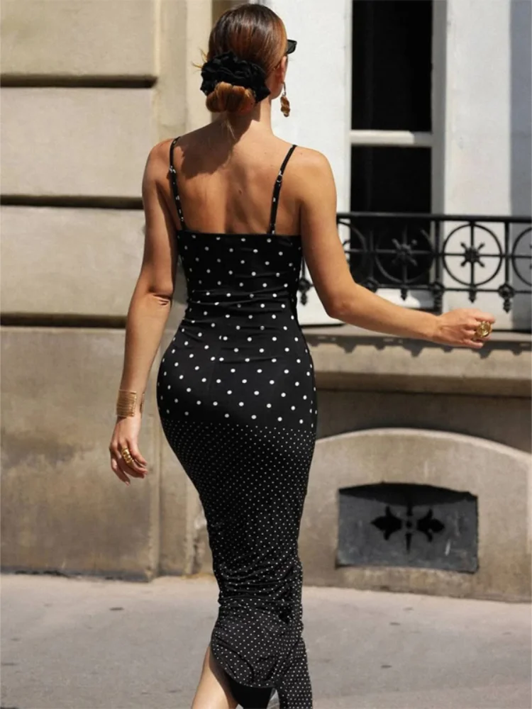 Robe Cami Tendance pour Femme – Élégante, Patchwork à Pois, Légère et Respirante – Robes Décontractées Été 2026 – Style Urbain Féminin