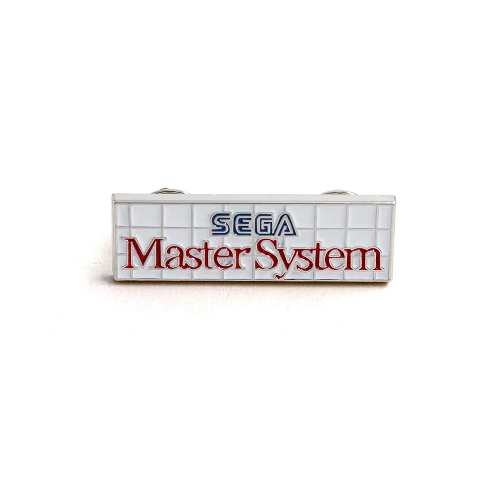 Retro sega master system broche clássico 8 bits console crachá mochilas roupas chapéus acessórios entusiastas de jogos jóias presentes