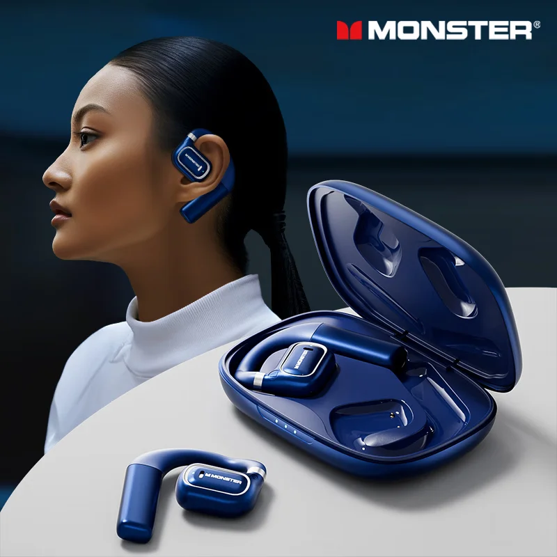 Monster XKO01 Earphones HiFi Music Game Dual Mode Earbuds Stereo Noise Reduction Bluetooth 5.3 Sport EarHood Wireless Headphones 