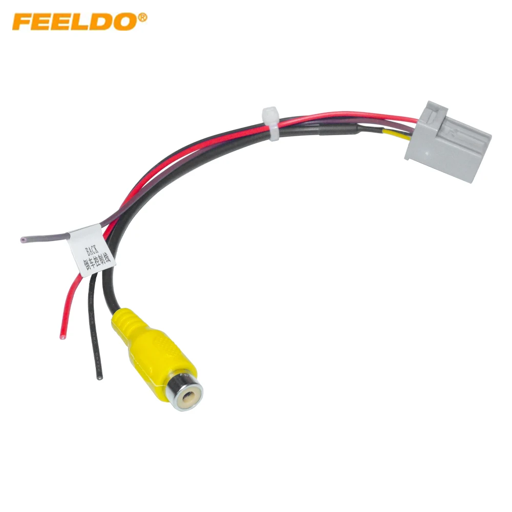 

FEELDO Car Parking Rear Camera Video Plug Converter RCA Cable For Mitsubishi (14-20) 8Pins Parking Reverse Wire Adapter