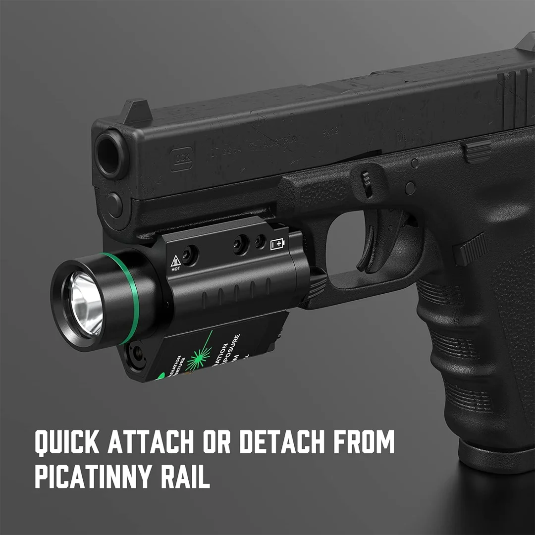 Feyachi Green Laser Flashlight Combo 500 Lumen Tactical Light with Picatinny Rail Mount