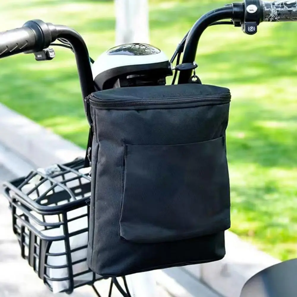 Waterproof Oxford Cloth Storage Bag, Electric Bicycle Handlebar Bag Keeps Your Essentials Dry and Secure