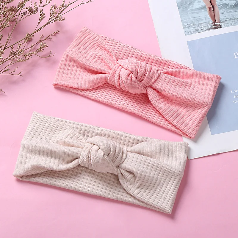 2/3pcs Knitted Strips Twisted Knot Headband Baby Soft Elastic Hair Band Kids Cute Headwear Newborn Hair Accessories