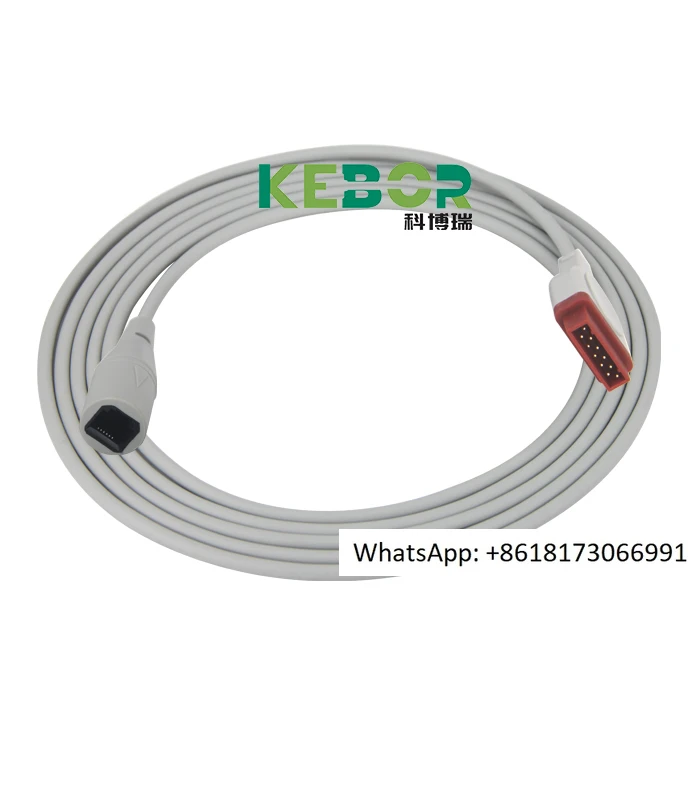 

Ma Kui GE11 needle IBP invasive blood pressure cable to connect pressure sensor cables such as Beda/Braun