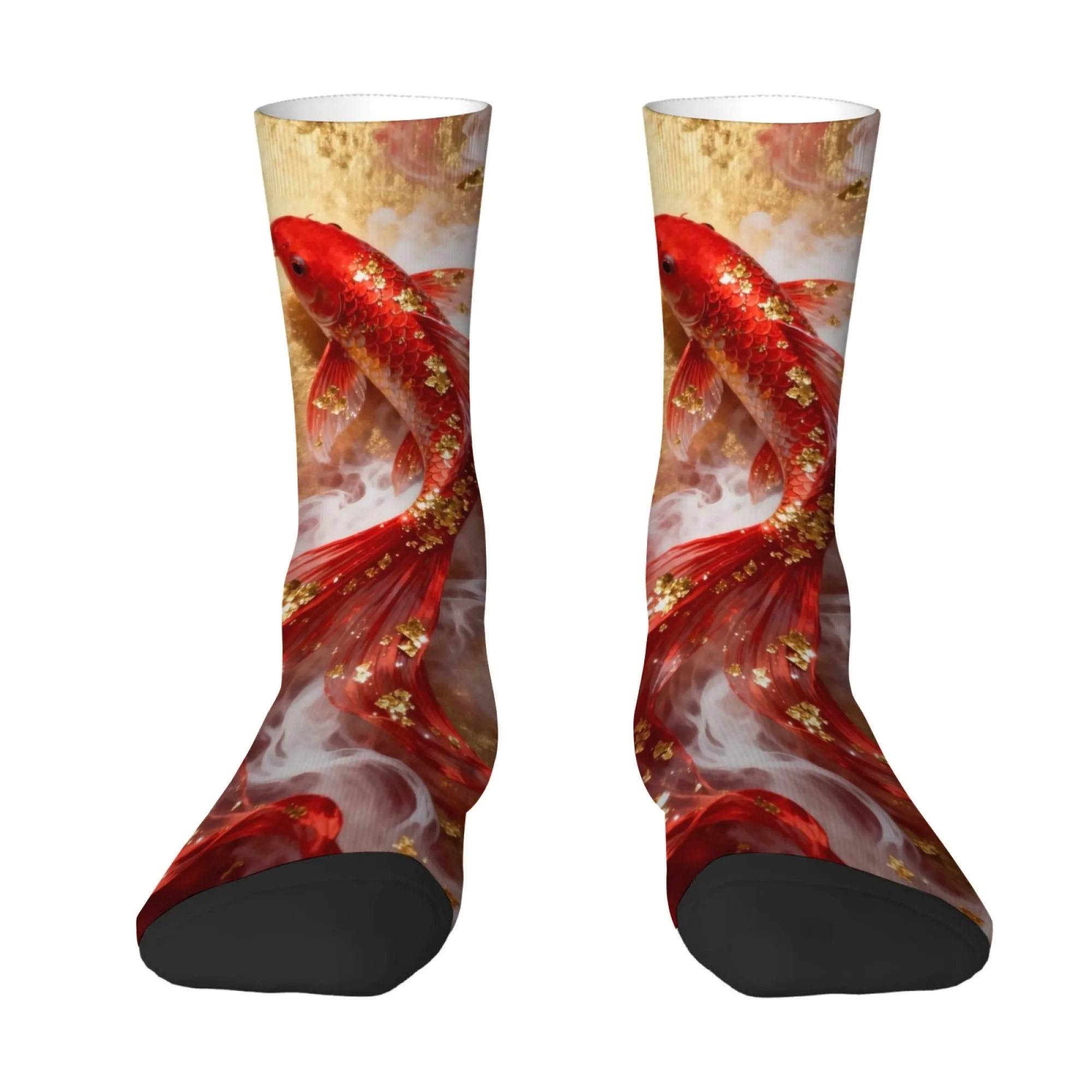 

Gilding Koi Socks Smooth Reinforced Toe Wrinkle-Resistant Men's Socks Commute City Walk Music Festival Trend Compression Socks