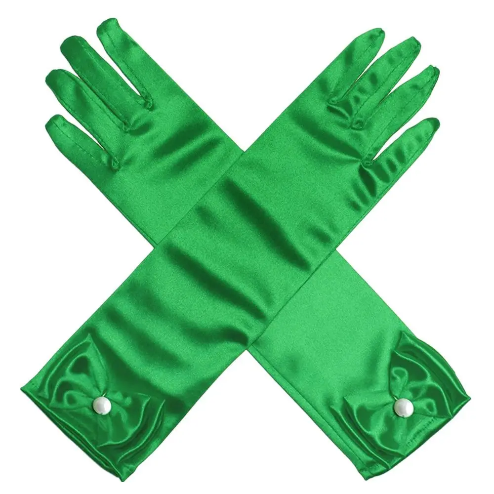 Yolev Gants Longs Noirs Gants D'opéra pour Femmes Dentelle Satin Mariage Gants Noirs de Mariée Gants de Danse Fête Stretch Gants D'opéra Fantaisie